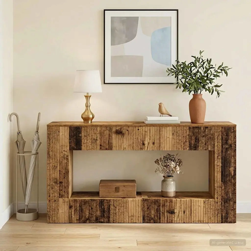 Tavolo consolle Rigato Legno vecchio 155 x 29 x 74 cm 899893