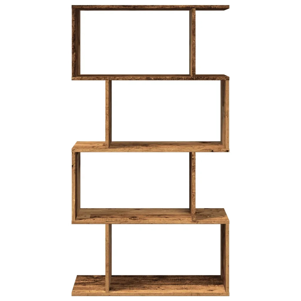 Libreria 4 Ripiani Legno Vecchio 70x24x129 cm in Truciolato 858109