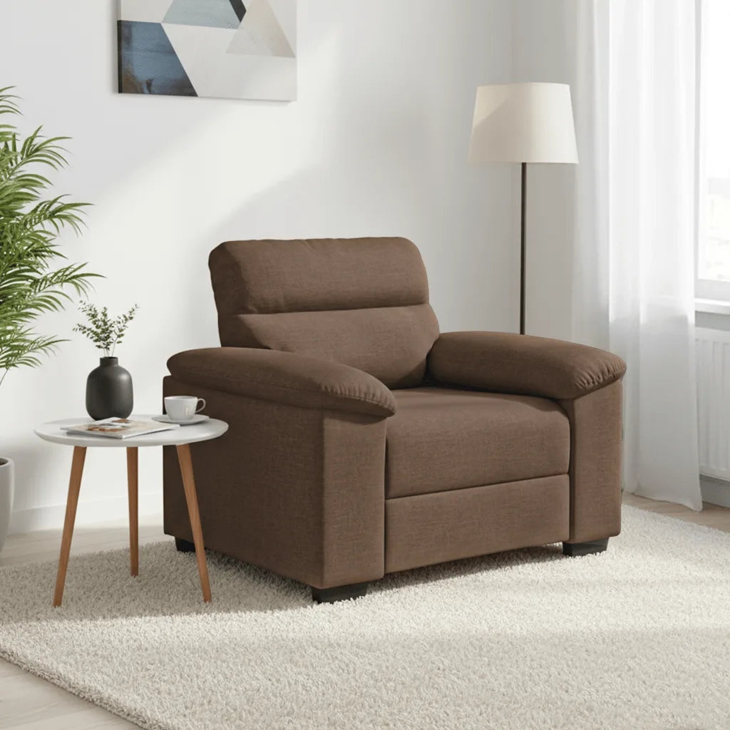 Poltrona Marrone 100x81x84 cm in Tessuto 4105291