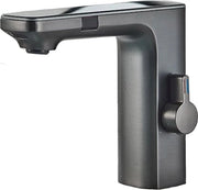 Wastafello con Sensore - Controllo Sensoriale - Grigio Laccato - Schermo LCD Digitale - Acqua Calda e Fredda - Rubinetto a Comando