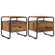 Armadio da Notte 2 pz Legno antico 40 x 39,5 x 40 cm 8007680