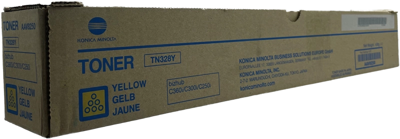 ORIGINAL Konica Minolta toner giallo AAV8250 TN328Y ~28000 Seiten