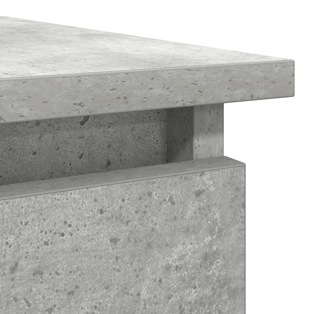 vidaXL Tavolo Consolle con Cassetti Grigio Cemento 85,5x38,5x74,5 cm