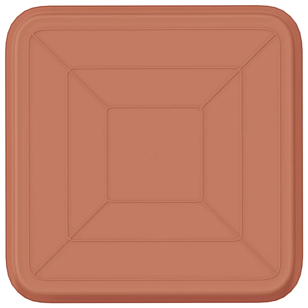 Vassoio Quadrato per Fiori 6 pz Rosso Mattone Plastica CFW6562323