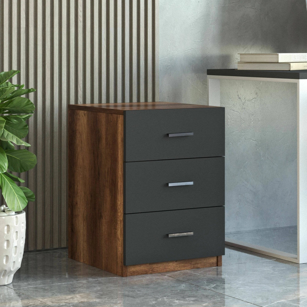 Nari, set da Ufficio Modulabile, Marrone Noce