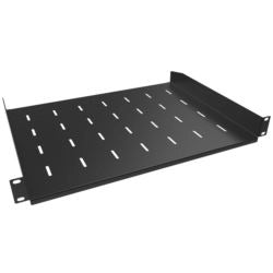 Mensola Ripiano fisso 19'' 1U Unita' 350mm nero / RS19-1U-350-B