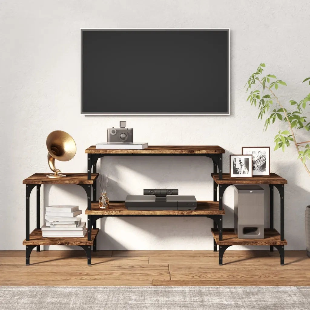 Mobile Porta TV-Mobile per TV-Credenza TV Rovere Fumo 117x35x52 cm in Legno Multistrato