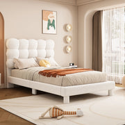 Letto Imbottito con Testiera Regolabile ¨C MINIMAL ¨C Bianco 90x200