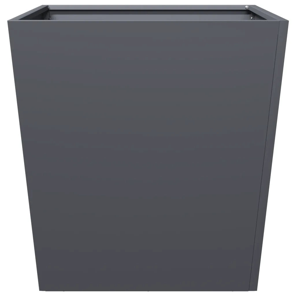 2 pz Fioriere | Cassetta per fiori | Vaso da Giardino Antracite 50x50x50 cm in Acciaio