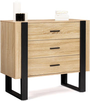 Cassettiera a 3 cassetti PHOENIX in legno e nero