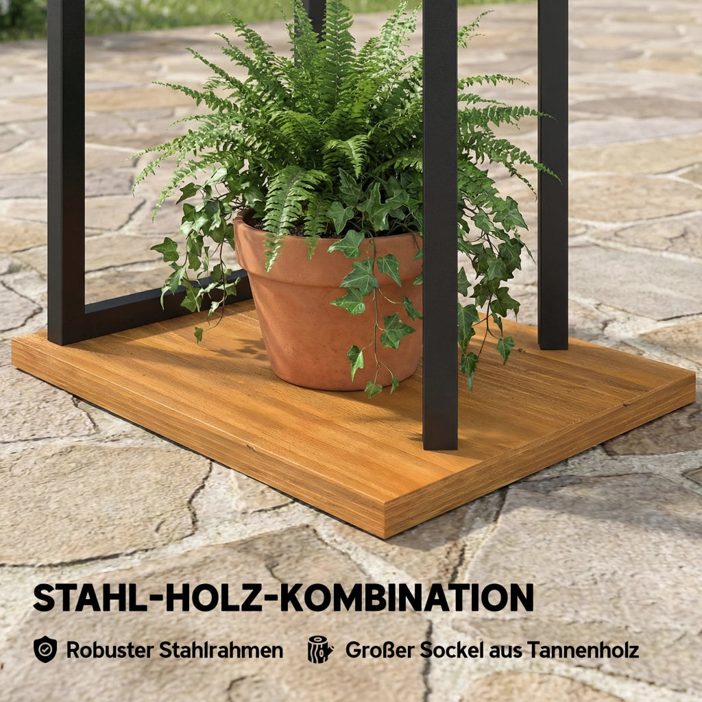 Portapiante a 7 livelli ¨C zephmum ¨C 130 cm in legno chiaro