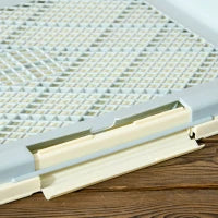 Lettiera per Cani 3 Strati con Prato Sintetico, Griglia e Vassoio Inferiore, 63x48.5cm