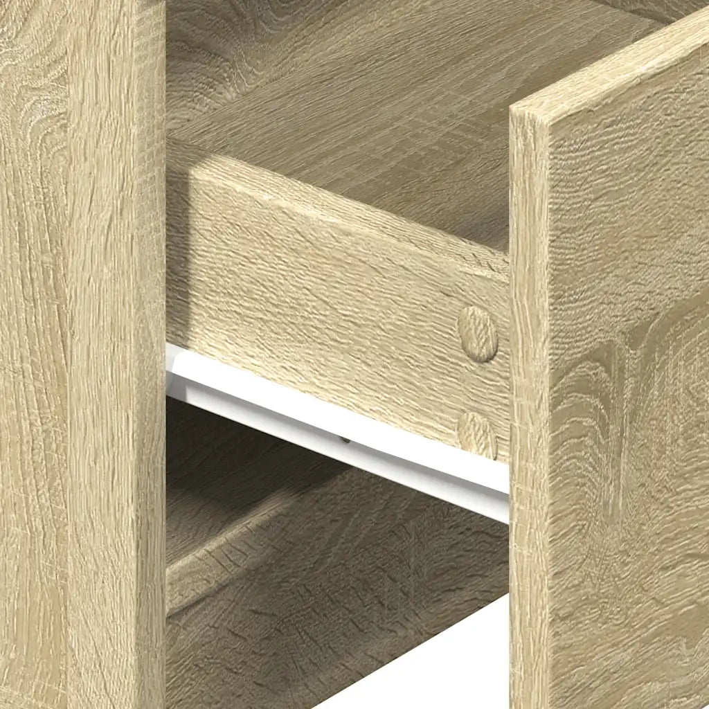 Comodino | Armadio da Notte | Mobiletto da notte con 2 Cassetti Rovere Sonoma 40x36x50 cm