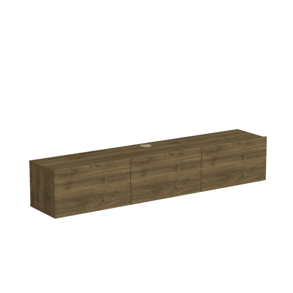 Porta TV in legno "Denby" - 160 x 31 x 29 cm - Noce