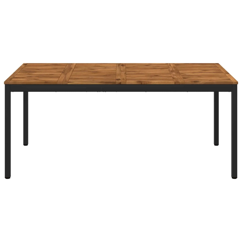 Tavolo da cena da giardino Naturale e Nero 147 x 88,5 x 75 cm 901322