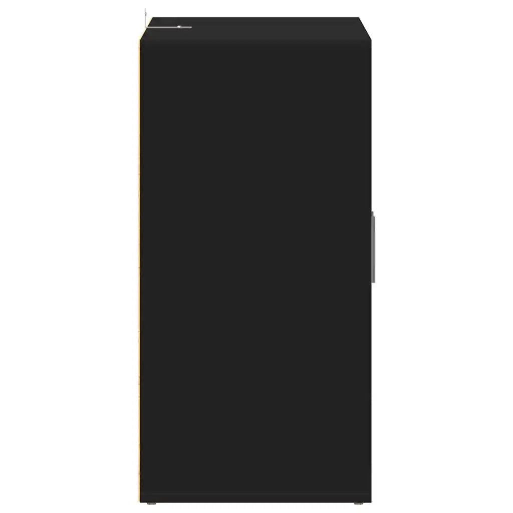 Scarpiera Nera 60x35x70 cm in Truciolato 808919
