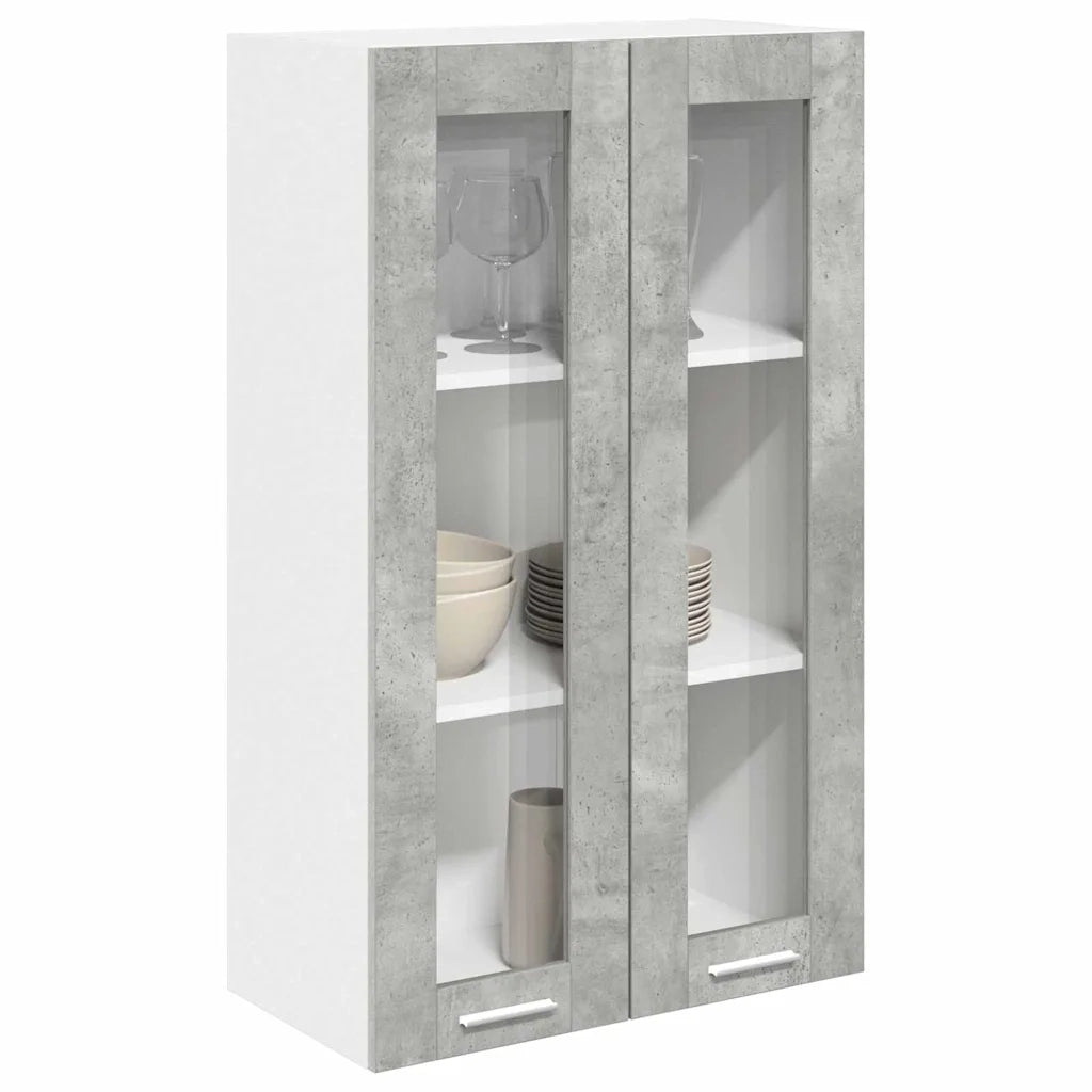 Armadio pensile con porta Grigio cemento 60 x 31 x 100 cm 884389