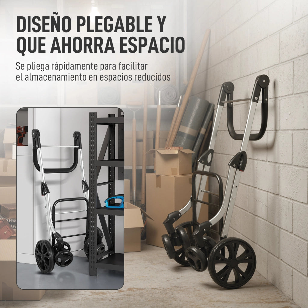 Carrello Pieghevole 3 in 1 ¨C zephmum ¨C Grigio 44x58x100 cm