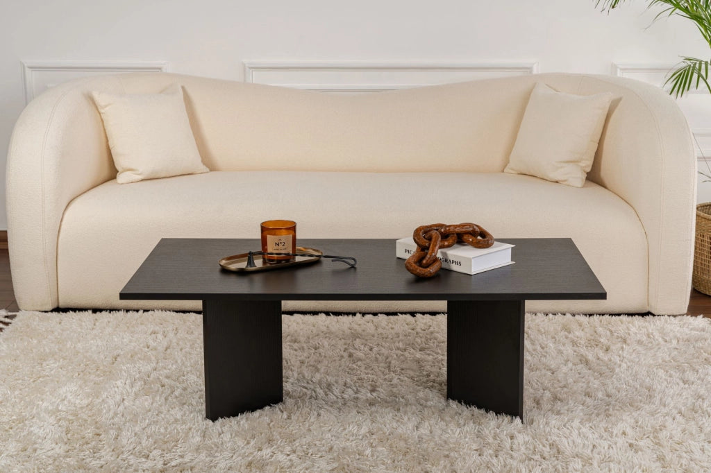 Tavolino da caffè in legno "Sabin" - 60 x 119 x 40 cm - Legno nero