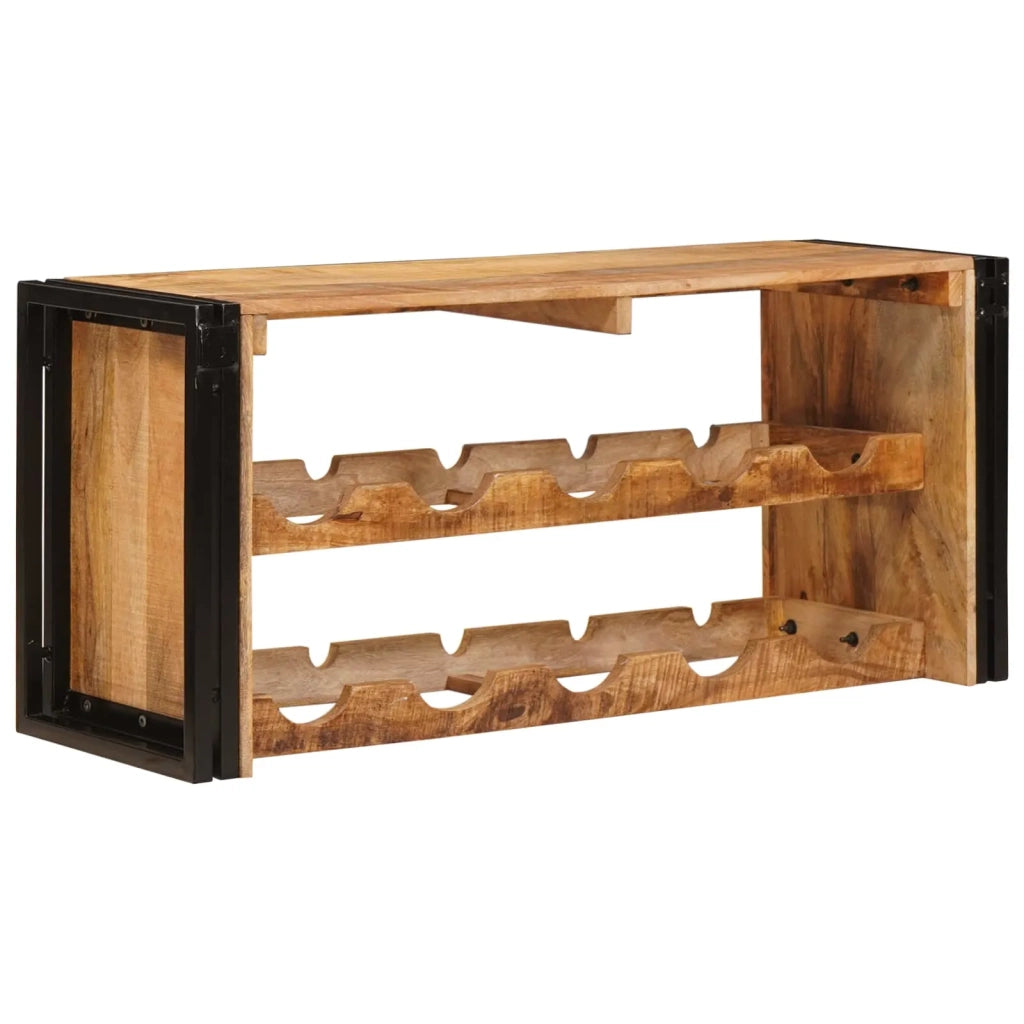 Portabottiglie 100 x 45 x 33 cm Legno di Mango Grezzo Massiccio 4104760