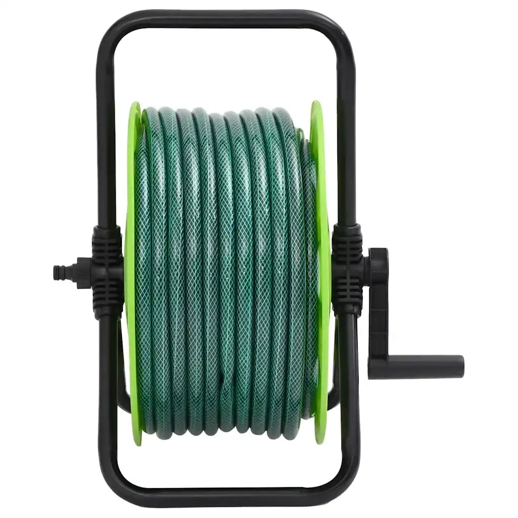 Avvolgitubo Autonomo Verde con Set Raccordi Tubo 0,5" 30 m PVC CFW4723355
