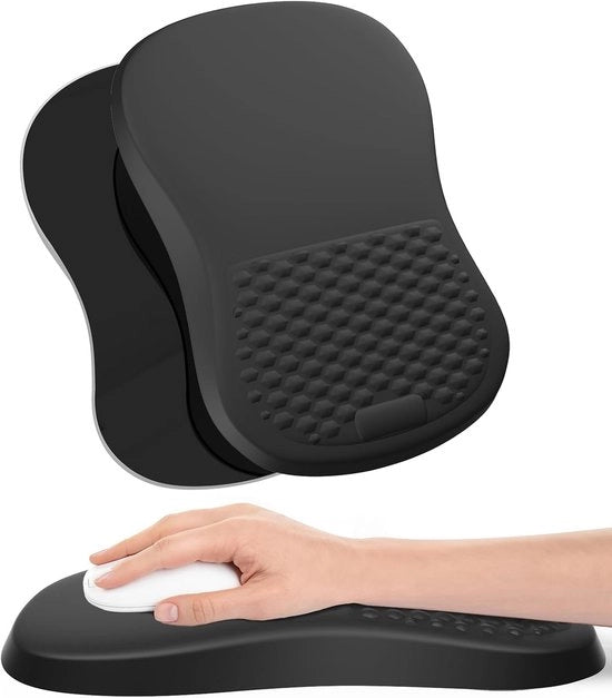 Matrice ergonomico per mouse con supporto per palmo - design massaggiante - 1 pezzo - nero - schiuma espansa