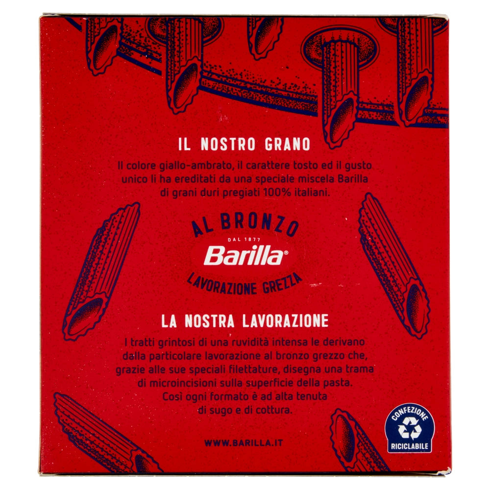 Barilla mezze penne rigate pasta trafilata al bronzo confezione da 400 grammi
