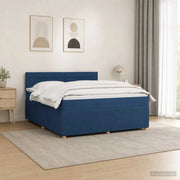 Letto box spring con materasso Blu 140 x 200 cm Tessuto 3452945