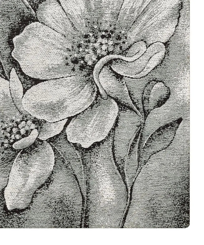 Tappeto Arredo ASTURIA GRIGIO salotto soggiorno camera, disegno floreale moderno grandi fiori, multiuso lavabile antiscivolo cm.140x200