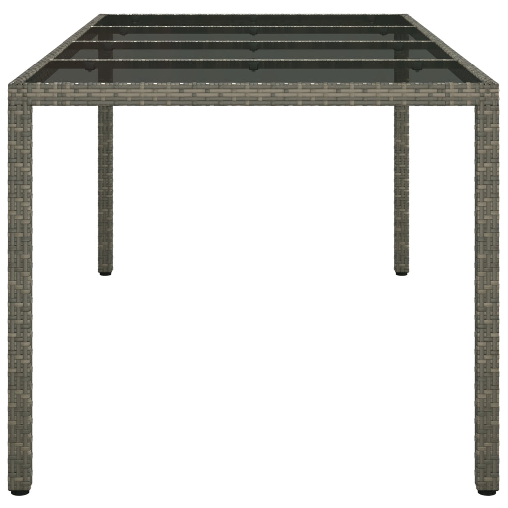 Tavolo da Pranzo da Giardino Grigio 190x90x75 cm Polyrattan