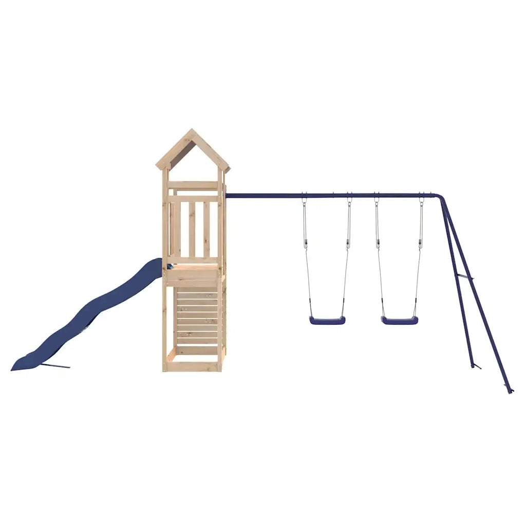 Set da Gioco da Esterno in Legno Massello di Pino