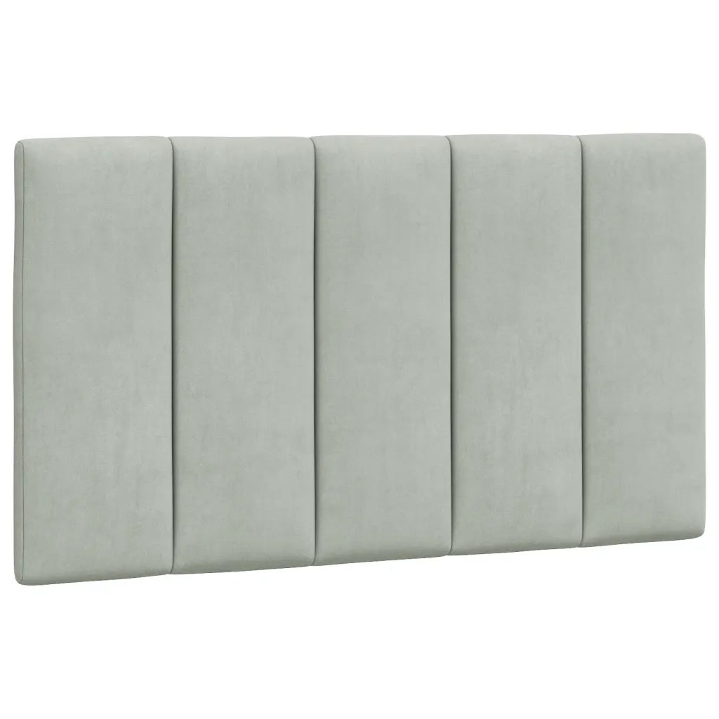 Cuscino Testiera Hanko Grigio Chiaro 90 cm in Velluto 374649