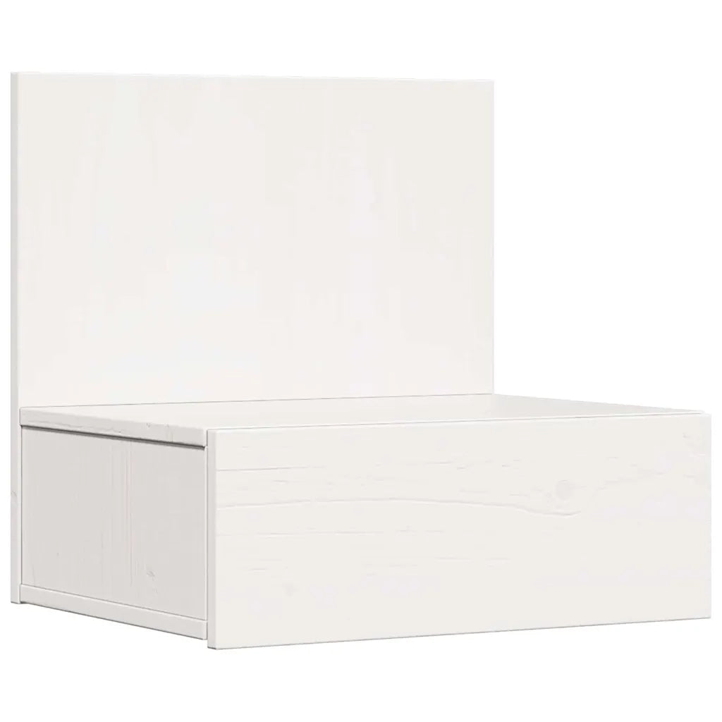 vidaXL Comodino 2 pcs Bianco 42 x 32.5 x 40 cm Legno di pino massello