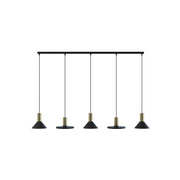 Nowodvorski Hermanos lampadario 5 luci GU10 nero ottone