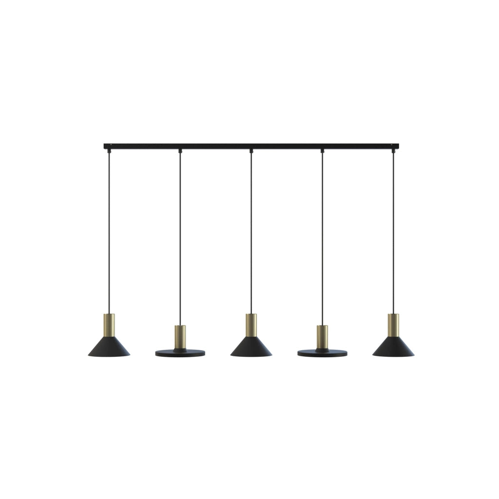 Nowodvorski Hermanos lampadario 5 luci GU10 nero ottone