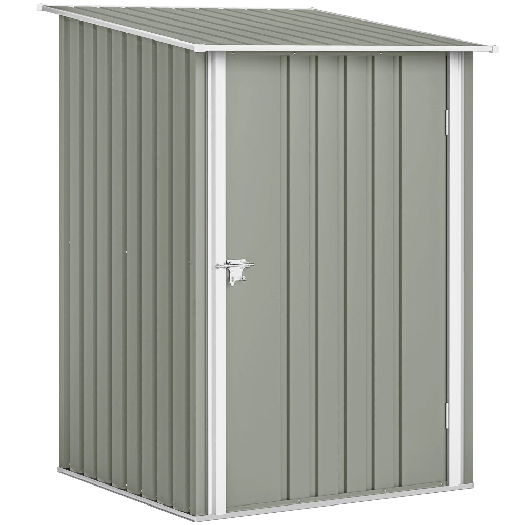 Casetta Giardino Porta Attrezzi Acciaio ¨C zephmum ¨C 100x104x160 cm Grigio Chiaro