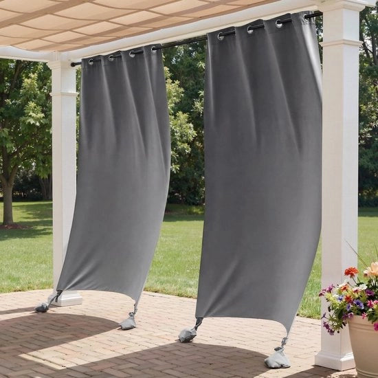 Sistema di tende per esterni - impermeabile - 2 pannelli - 132B x 243H cm - materiale di alta qualità