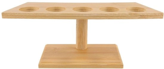 Display di cibo in bambù a 5 ganci - Sostenibile - Presentazione elegante - Design ricreativo