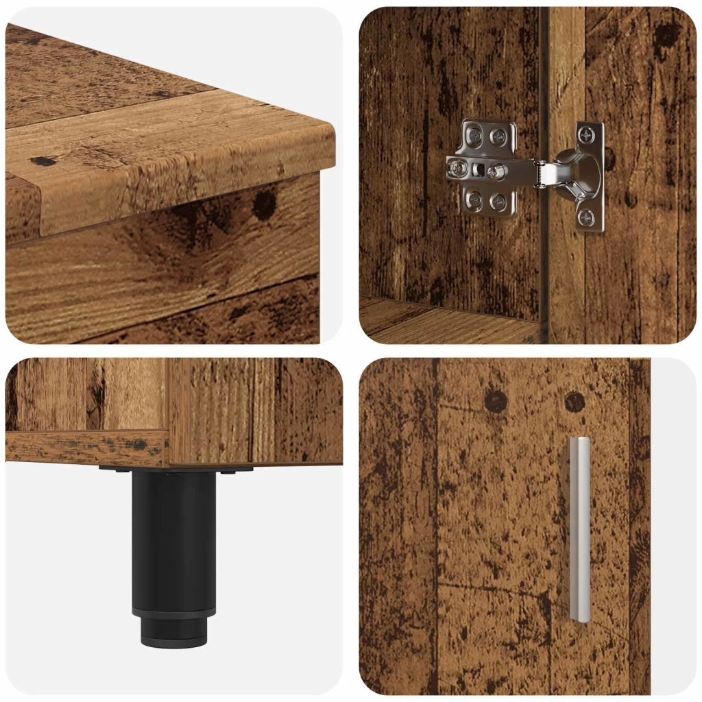 Mobiletto da bagno Legno antico 60 x 35 x 60 cm
