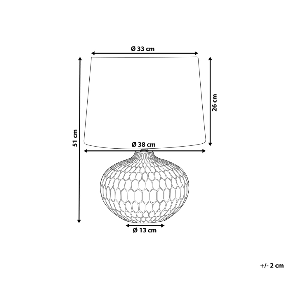 Lampada da Comodino dorato Base Rotonda Paralume Bianco abat jour