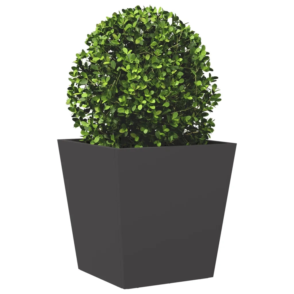 vidaXL Fioriera da Giardino Nera 40x40x40 cm Acciaio