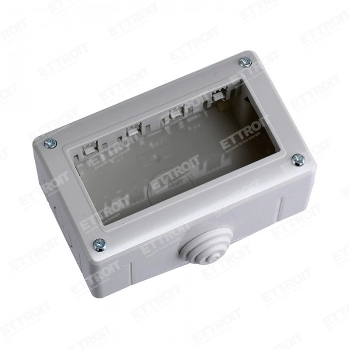 ETTROIT Custodia 4P IP40 Scatola Porta Frutti Da Esterno 4 Posti Modulo Compatibile Con Bticino Matix | MT2504 - ETTROIT
