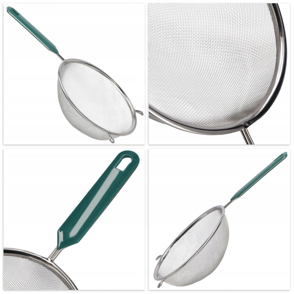 Colino da cucina KADAX con manico in acciaio per setacciare la farina, denso, 7 cm
