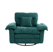 Poltrona girevole Chenille 360° oversize con cuscino di supporto per soggiorno, camera da letto e cameretta