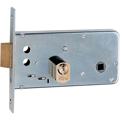 SERRATURA METALLO INFILARE 725 ISEO  B.Q ZINC F.MM 22 C.SFACC M1+SCR H.MM 72 E.MM 60