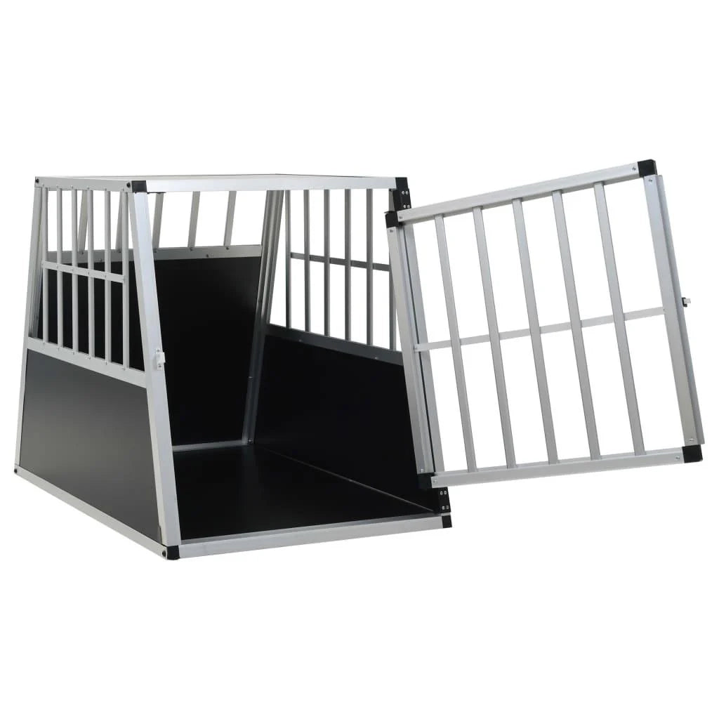 Trasportino per cani con porta 65 x 91 x 69,5 cm nero 02_0000062