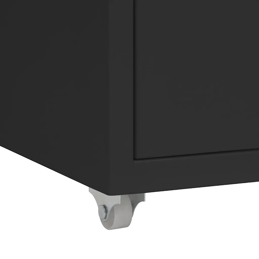Schedario Mobile Nero 28x41x69 cm in Metallo CFW9335579