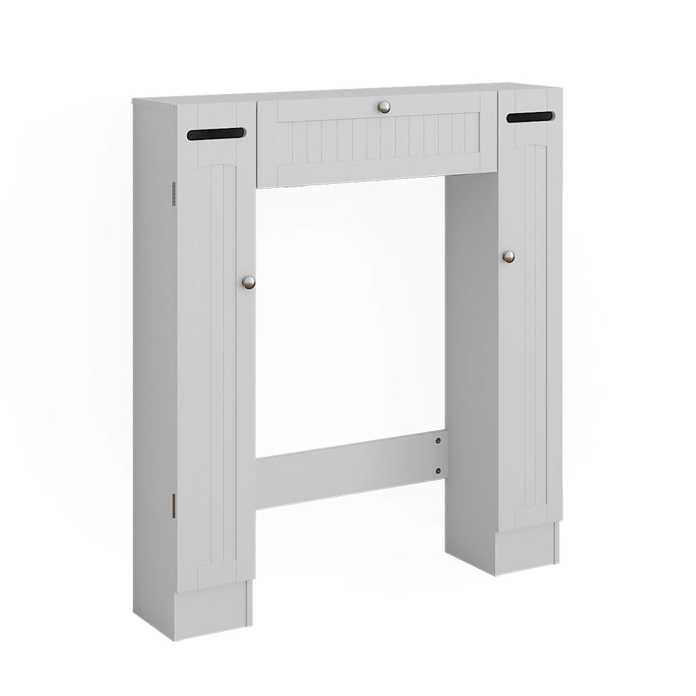 Vicco Armadietto per toilette Bianco 89 x 99 cm Distributore di carta igienica a destra e a sinistra
