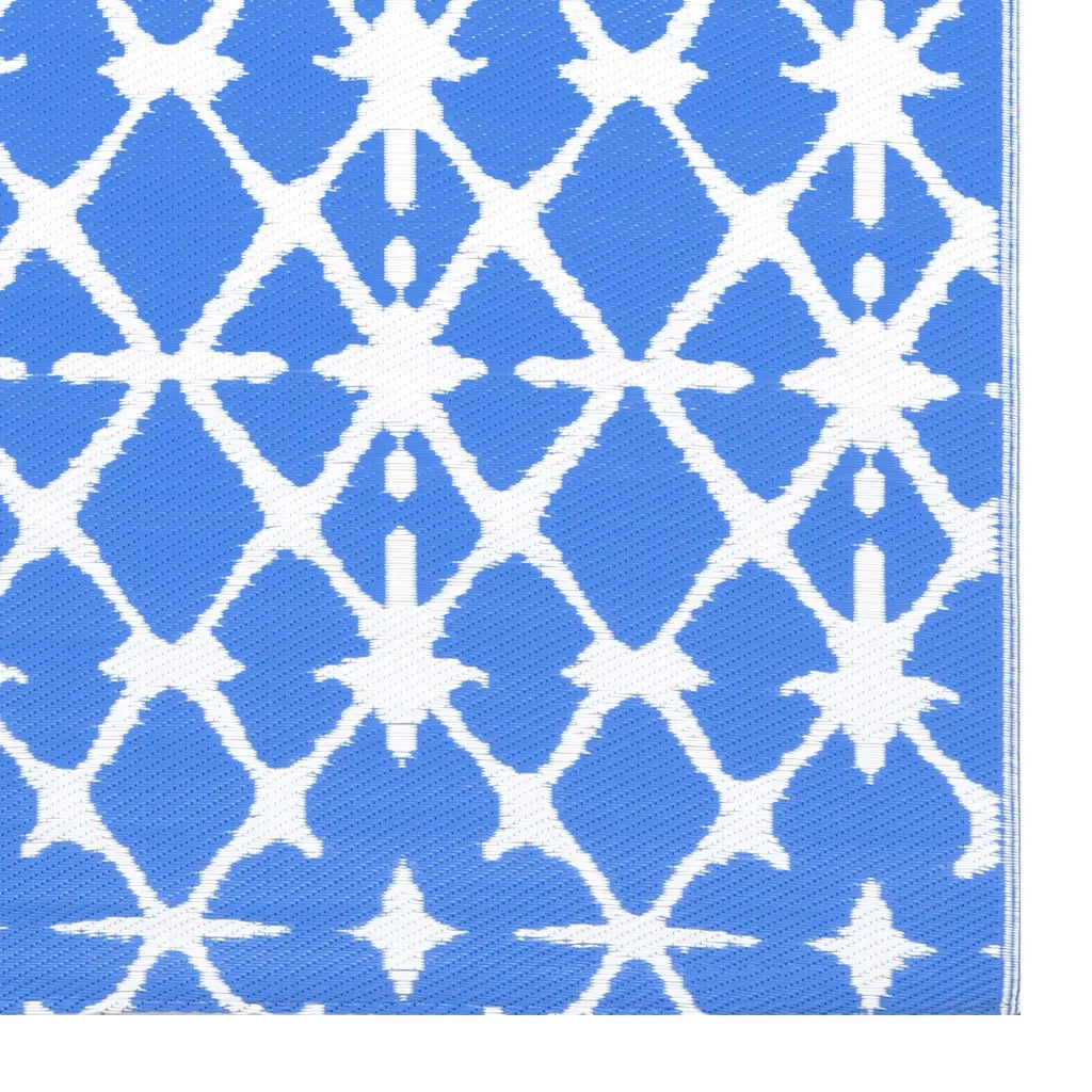 Tappeto da Esterni ARAKIL Blu e Bianco 160x230 cm in PP CFW7691444