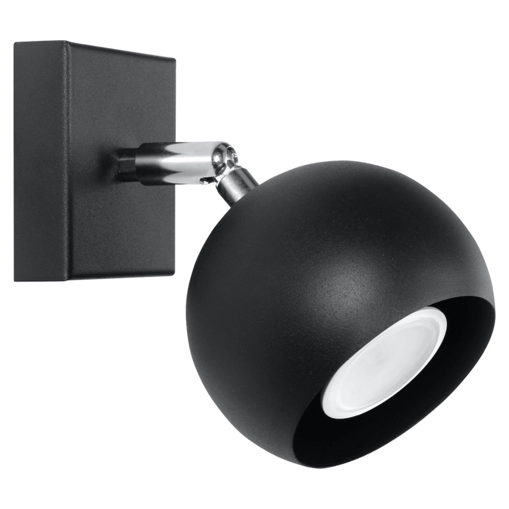 Applique FOKUMO 1 luce metallo nera/argento GU10 Pure Lume